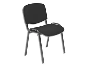 Chaise de conference iso classic tissu polyfibre structure 4 pieds metal epoxy noir — Non classé