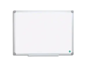 Tableau blanc bi office earth acier laque magnetique cadre aluminium avec porte stylos format 120 x 90 cm — Non classé