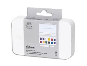 Set aquarelle winsor & newton cotman 12 demi-godets + pinceau a reservoir d eau — Non classé