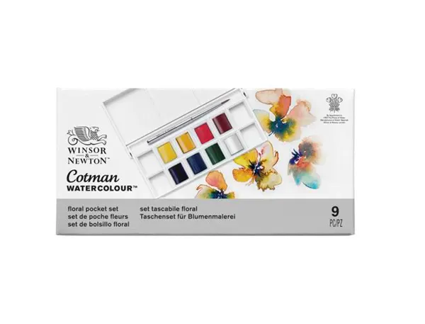 Set aquarelle winsor & newton cotman pocket 8 hp floral — Non classé
