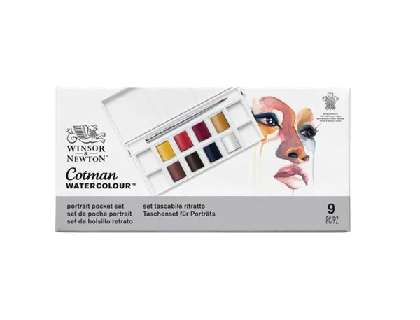 Set aquarelle winsor & newton cotman pocket 8 hp portrait — Non classé