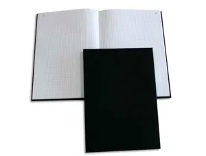 Registre toile foliote elve de 1 à 200 format 32 x 25 cm 200 pages quadrille 5/5 coloris noir — Non classé