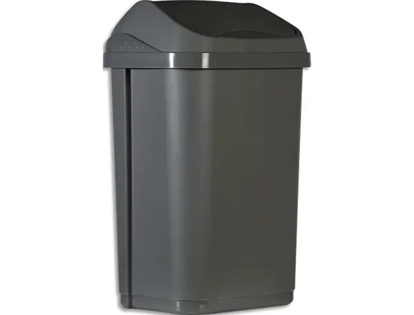 Collecteur a couvercle basculant probbax coloris gris 50 l — Non classé