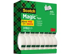 Rubans adhésifs scotch magic invisible 19 mm x 33 m multipack 20 + 4 offerts — Non classé