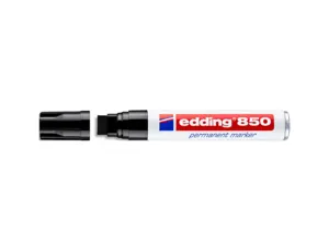 Marqueur permanent edding 850 pointe biseautée corps aluminium coloris noir — Non classé