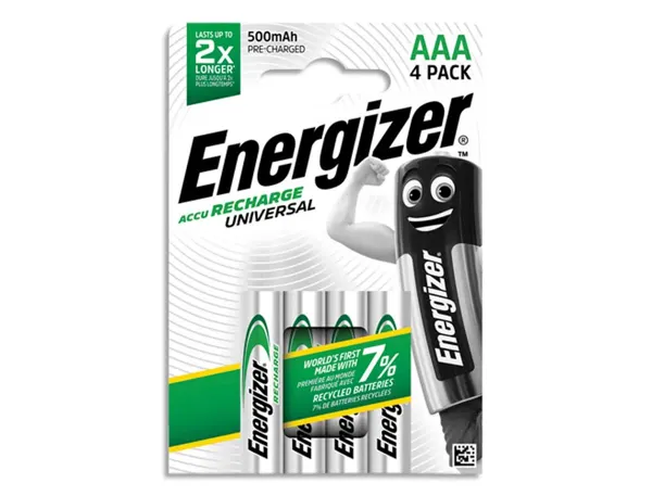 Piles energizer rechargeables aaa lr03 500 mah pack 4 — Non classé