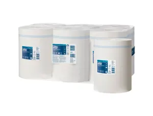 Bobines essuyage tork plus dévidage central m2 prédécoupées 160 m format 24,5 x 35 cm blanc lot 6 — Non classé