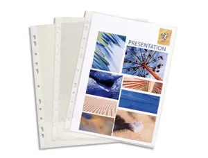 EXACOMPTA Pochette perforée, A4, PVC, lisse, transparent — Chemises & pochettes transparentes