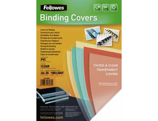 Couvertures transparentes pvc fellowes format a4 180 microns boîte 25 — Non classé