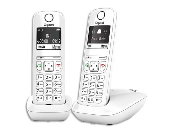 Téléphone sans fil gigaset as690 duo blanc sans répondeur — Non classé