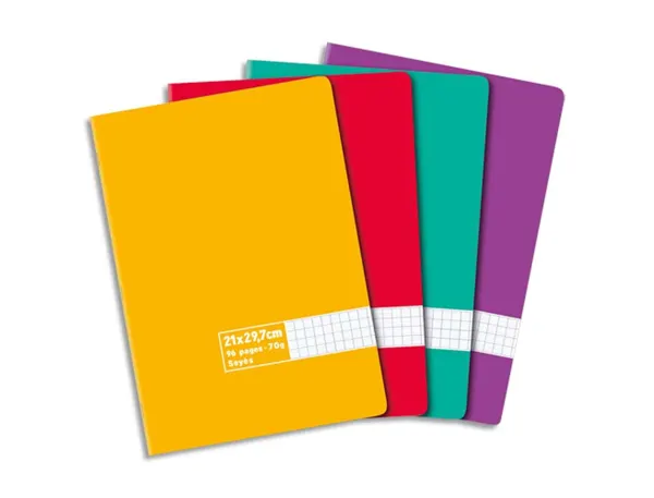 Cahier piqûre 21 x 29,7 cm 96 pages seyès 70 g — Non classé