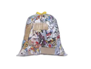 Sacs poubelle transparents à liens coulissants 100 litres 25 microns boîte 100 — Non classé