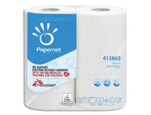 Essuie-tout papernet blanc 2 plis pure cellulose 48 formats lot 2 rouleaux — Non classé