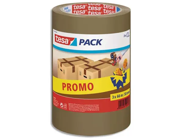 Adhesifs d emballage tesa polypropylene 43 microns 50 mm x 66 m havane lot 3 — Non classé