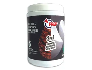 Pastilles pour urinoirs prep nettoie desodorise detartre parfum pin boîte de 40 — Non classé