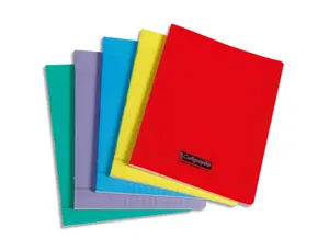 Cahier piqûre calligraphe 17 x 22 cm 96 pages seyes polypro coloris assortis — Non classé