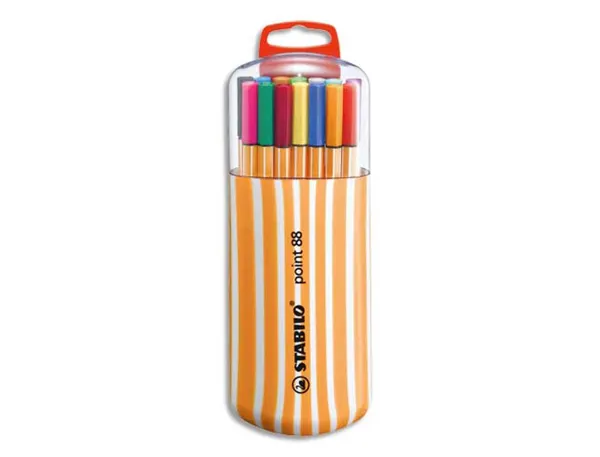 Stylo feutre stabilo point 88 pointe fine 0,4 mm coffret de 20 coloris assortis — Non classé