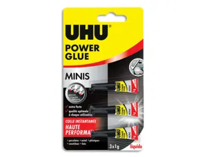 Colle power glue uhu liquide mini blister de 3 x 1 g — Non classé
