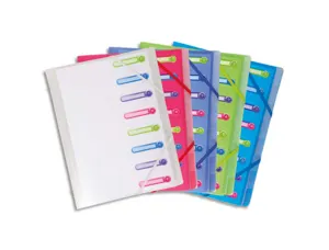 Trieur chromaline exacompta polypro 8 compartiments format a4 avec pochette 3 rabats — Non classé