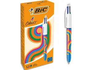 Stylo-bille bic 4 couleurs lineblue encre classique retractable pointe moyenne 1,0mm — Non classé