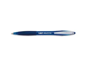 Stylo-bille bic atlantis premium soft écriture moyenne 0.5mm rétractable encre extra douce coloris bleu — Non classé