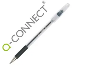 Stylo-bille q-connect grip caoutchouc couleur encre corps translucide noir — Non classé