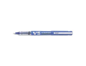 Roller pilot v5 rechargeable écriture fine 0.3mm niveau encre liquide visible écologique régulateur débit bleu — Non classé