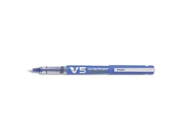 Roller pilot v5 rechargeable écriture fine 0.3mm niveau encre liquide visible écologique régulateur débit bleu — Non classé