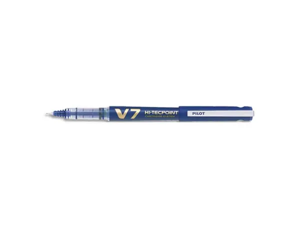 Roller pilot v7 rechargeable écriture moyenne 0.5mm niveau encre liquide visible écologique régulateur débit bleu — Non…