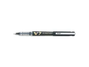 Roller pilot v7 rechargeable écriture moyenne 0.5mm niveau encre liquide visible écologique régulateur débit noir — Non…