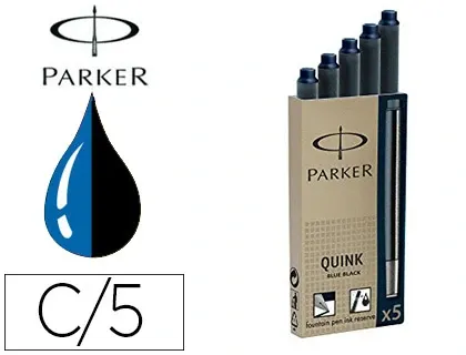 Cartouche quink parker bleu/noir étui 5 unités — Non classé