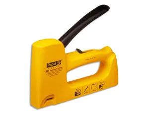 Pistolet cloueur rapid hobby r13e poignée ergonomique utilise agrafes fil fin 13/4 10mm insonorisé sans recul jaun/orang —…