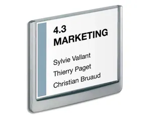 Plaque murale durable click sign a6 paysage cadre profilé plastique haute qualité 14,9x10,5cm coloris gris graphite — Non…
