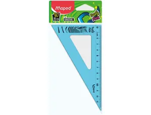 Équerre maped twist'n'flex 60 degrés 15cm graduée souple incassable ludique 3 coloris assortis bleu vert rose — Non classé