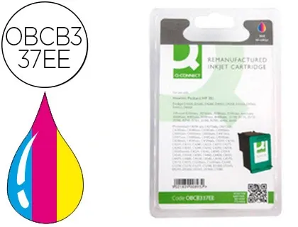 Cartouche d'encre compatible q-connect hp cb337ee 180 p cyan/magenta/jaune pack 3 couleur — Non classé