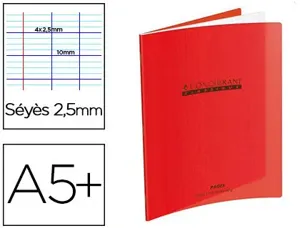 Cahier piqué conquérant écriture couverture plastique souple a5+ 17x22cm 32 pages 90g séyès 2.5mm 2 coloris orange — Non…