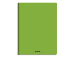 Cahier piqué conquérant classique couverture polypropylène rigide transparente 17x22cm 60 pages 90g séyès coloris vert —…