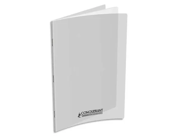 Cahier piqué conquérant classique couverture polypropylène rigide transparente a4+ 24x32cm 96 pages 90g uni incolore — Non…