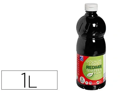 LEFRANC BOURGEOIS Gouache liquide 1.000 ml, noir — Gouaches et peintures scolaire