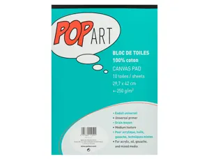 Bloc de toiles pébéo pop art coton peinture format a4 210x297mm 20f — Non classé
