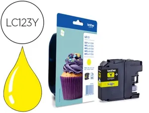 Cartouche d'encre original brother lc123y 600 p jaune — Non classé
