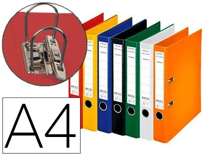 Classeur levier esselte chromos plus a4 pp griffes blocage dos 50mm grand porte-étiquette coloris classiques assortis — Non…