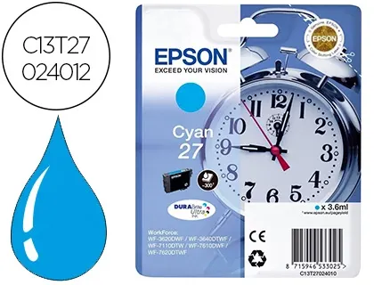 Cartouche d'encre original epson c13t27024010 300 p cyan — Non classé