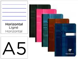 Carnet vocabulaire clairefontaine papier vélin velouté a5 14,8x21cm 64 pages 90g ligné marge rouge 6 coloris assortis — Non…
