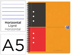 Cahier oxford active book optik paper couverture polypropylène pochette rangement a5+ 17,8x21cm 160 pages ligné — Non classé