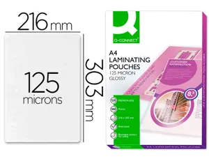 Pochette plastification q-connect à chaud économique format a4 125 microns boîte 100 unités — Non classé