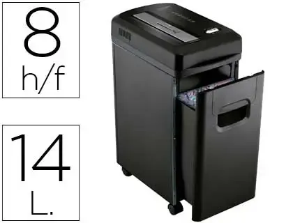 Destructeur q-connect q8 micro vitesse 2.2min coupe micro 3.3x9mm a4 très confidentiel 15l 350x215x484mm 8.22kg — Non classé