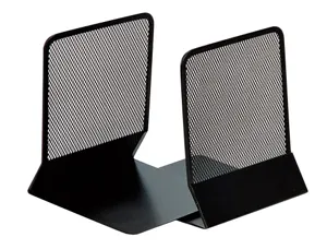 Serre-livres q-connect maille métallique excellent maintient documents jeu de 2 supports 135x152x165mm coloris noir — Non…