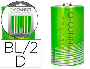 Pile q-connect économique capacité 1.5v i.c.e. lr20 taille d blister 2 unités — Non classé