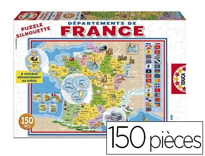 Puzzle éducatif 34x48cm 150 pièces thème les départements de france dès 3 ans — Non classé